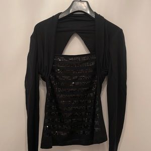 Joseph Ribkoff black sequence too